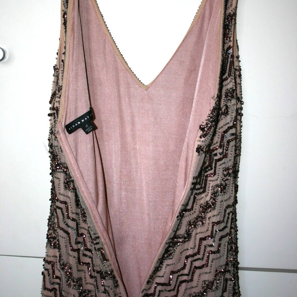 Aidan Mattox Dramatic Blush Beaded Sleeveless Coc… - image 8